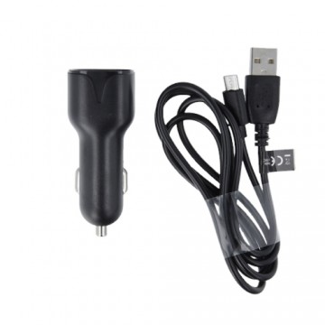 Maxlife MXCC-01 auto lādētājs 2x USB 2.4A melns + microUSB kabelis