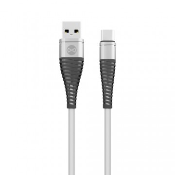 Forever Shark cable USB - USB-C 1,0 m 2A white