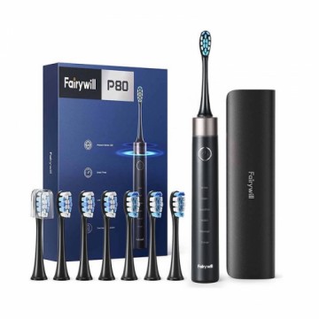 FairyWill Sonic toothbrush with head set and case FW-P80 (Black)