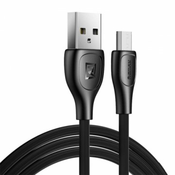 Remax Lesu Pro USB - micro USB data charging cable 480 Mbps 2,1 A 1 m black (RC-160m black)