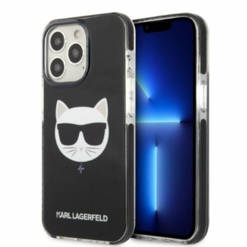 Karl Lagerfeld TPE Choupette Head maciņš for iPhone 13 Pro Max melns