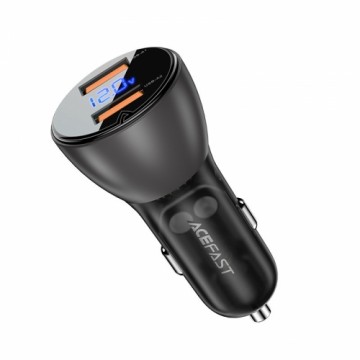 Acefast car charger 45W 2x USB, QC3.0, AFC, FCP, SCP black (B7 black)