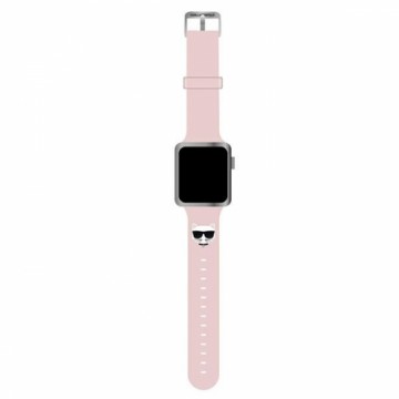 Karl Lagerfeld Choupette Head siksniņa pulkstenim Apple Watch 38mm | 40mm | 41mm rozā