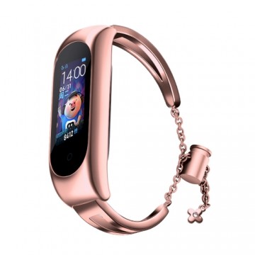 Fusion Accessories Fusion Metal Bracelet siksniņa pulkstenim Xiaomi Mi Band 3 | 4 | 5 | 6 rozā zeltaina