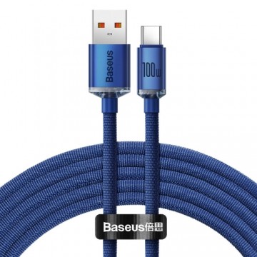 Baseus crystal shine series fast charging data cable USB Type A to USB Type C 100W 2m blue (CAJY000503)