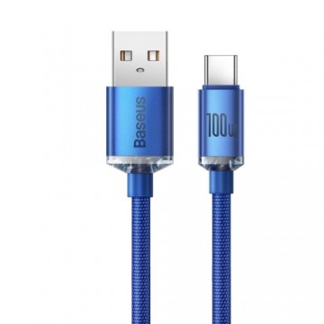 Baseus crystal shine series fast charging data cable USB Type A to USB Type C100W 1,2m blue (CAJY000403)