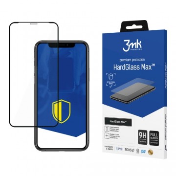 Apple iPhone Xr Black - 3mk HardGlass Max™ screen protector