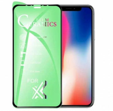 Fusion Accessories GoodBuy Clear Ceramic Glass aizsargstikls pilnam ekrānam Apple iPhone 11 Pro | X | XS melns