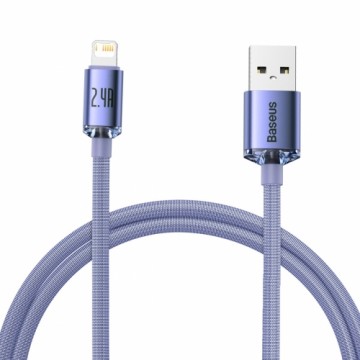 Baseus Crystal cable USB to Lightning, 2.4A, 1.2m (purple)