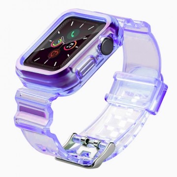 Fusion Accessories Fusion Light Set silikona siksniņa Apple Watch 38mm | 40mm | 41mm violeta