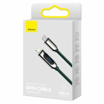 OEM USB-C cable for Lightning Baseus Display, PD, 20W, 2m (green)