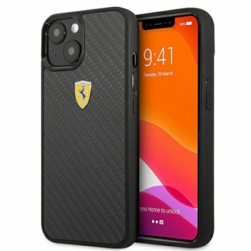 FEHCP13SFCABK Ferrari Real Carbon Hard Case for iPhone 13 Mini Black