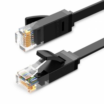 Плоский сетевой кабель UGREEN Ethernet RJ45, Cat.6, UTP, 15 м (черный)