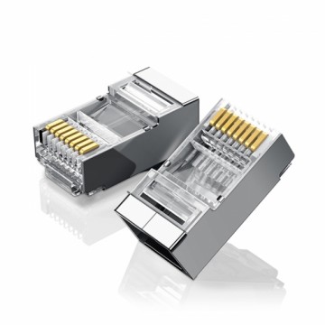 UGREEN Ethernet RJ45 metāla kontaktdakša, 8P|8C, Cat.6, UTP (10 gab.)