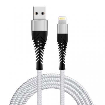 Fusion Accessories Fusion Fishbone USB-A uz Lightning kabelis 30W | 3A | 1,5m balts