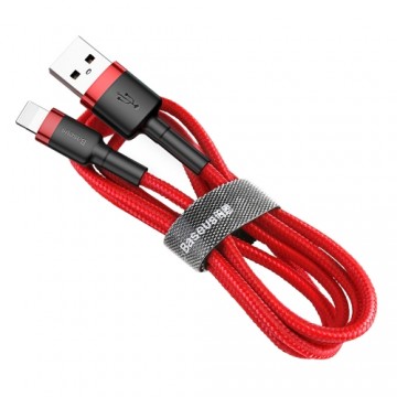 Baseus Cafule Cable Durable Nylon Braided Wire USB | Lightning QC3.0 2.4A 0,5M red (CALKLF-A09)