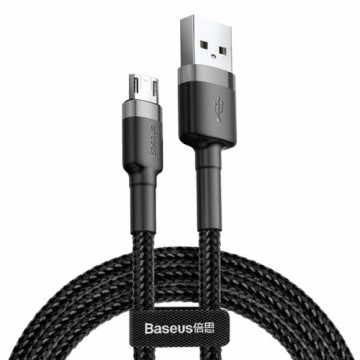 Baseus Cafule Cable Durable Nylon Braided Wire USB | micro USB QC3.0 1.5A 2M black-grey (CAMKLF-CG1)