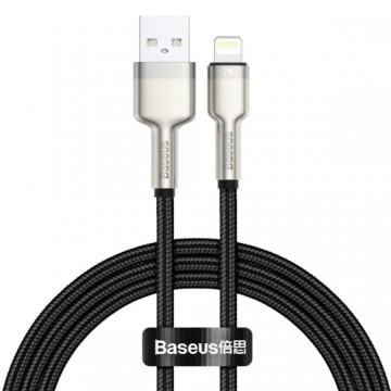 Baseus Cafule Series Metal Data Cable USB - Lightning 2.4A 0,25 м черный (CALJK-01)