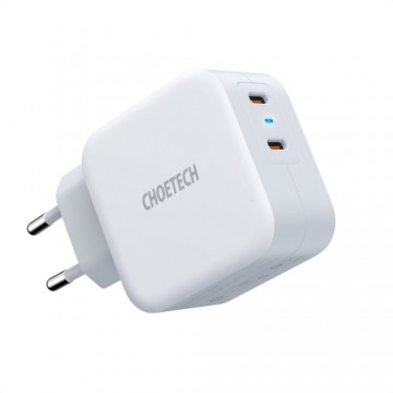 Choetech Fast Wall Charger 2x USB Type C Power Delivery 40W 3A white (PD6009-EU)