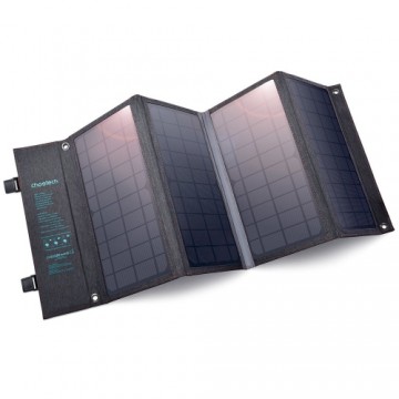 Складное солнечное зарядное устройство Choetech Solar Photovoltaic 36W Quick Charge Power Delivery USB | USB Type C (94 x 36 см) Gray (SC006)