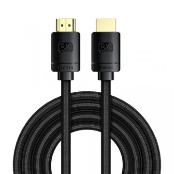 Baseus HDMI 2.1 cable 8K 60 Hz 48 Gbps | 4K 120 Hz | 2K 144 Hz 3D eARC QMS Dynamic HDR VRR ALLM 3 m black (CAKGQ-L01)