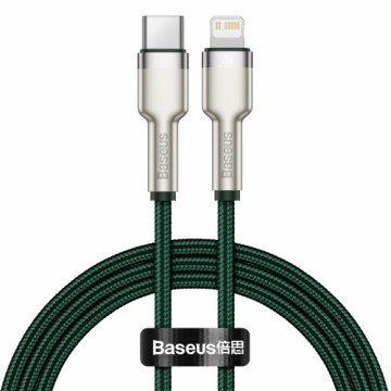 Baseus Cafule Series Metal Data USB Type C - Lightning Cable Power Delivery 20 W 1 m green (CATLJK-A06)