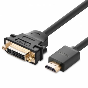 Ugreen DVI 24+5 pin (female) - HDMI (male) cable adapter 22 cm black (20136)