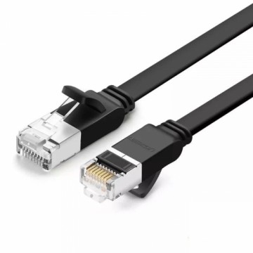 Ugreen flat Ethernet patchcord cable RJ45 Cat 6 UTP 1000 Mbps 5 m black (NW101 50187)