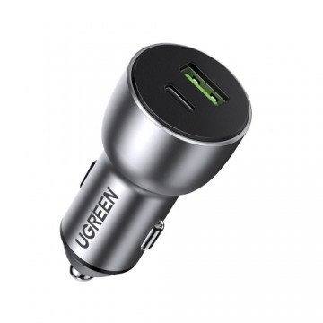 Ugreen fast car charger USB | USB Typ C Quick Charge 3.0 Power Delivery 36 W 3 A gray (CD213 60980)