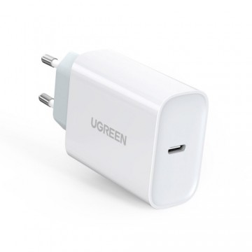 Ugreen fast wall charger travel adapter USB Typ C Power Delivery 30 W Quick Charge 4.0 white (70161)