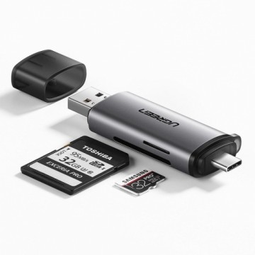 Ugreen USB Type C | USB 3.0 SD | micro SD karšu lasītājs pelēks (50706)