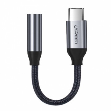 Ugreen 3,5 mm mini jack uz USB Type C austiņu adapteris 10cm pelēks (30632)