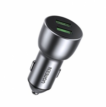 UGREEN QC 3.0 car charger, 2xUSB, 36W (gray)