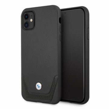 BMHCN61RSWPK BMW Signature Leather Lower Stripe Case for iPhone 11 Black