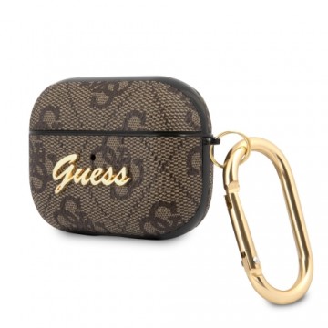 GUAP4GSMW Guess 4G Script PC|PU Case for Airpods Pro Brown