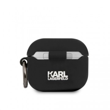 KLACA3SILRSGBK Karl Lagerfeld Rue St Guillaume silicone case for Apple Airpods 3 black