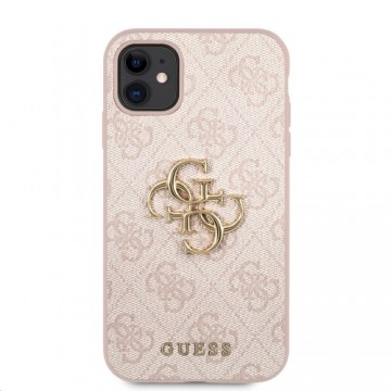 GUHCN614GMGPI Guess PU 4G Metal Logo Case for iPhone 11 Pink