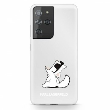 KLHCS21LCFNRC Karl Lagerfeld PC|TPU Choupette Eats Cover для Samsung Galaxy S21 Ultra Transparent