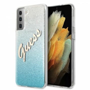 GUHCS21MPCUGLSBL Guess PC|TPU Vintage Cover for Samsung Galaxy S21+ Gradient Light Blue