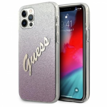 GUHCP12LPCUGLSPI Guess PC|TPU Vintage Zadní Kryt pro iPhone 12 Pro Max 6.7 Gradient Pink