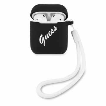 GUACA2LSVSBW Guess Vintage Silicone Case for Airpods 1|2 Black