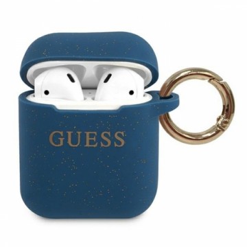 GUACCSILGLBL Guess Silicone Case for Airpods 1|2 Blue