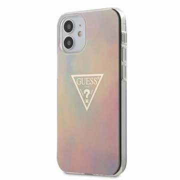 GUHCP12SPCUMCGG01 Guess PC|TPU T&D Gold Triangle 01 Zadní Kryt pro iPhone 12 mini 5.4 Pink