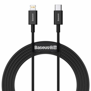 Baseus Superior sērijas kabelis USB-C uz iP, 20W, PD, 2 m (melns)