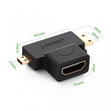 UGREEN 20144 adapter mini | micro HDMI to HDMI (black)