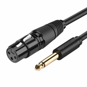 UGREEN AV131 Female XLR cable for jack 6.35 men - 2m (black)