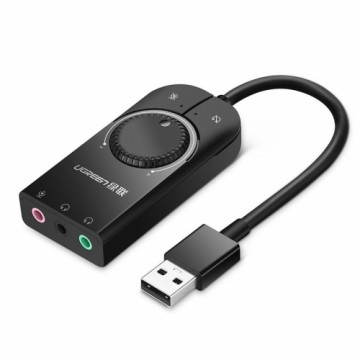 Звуковая карта Ugreen CM129 USB | регулируемая громкость | микрофон