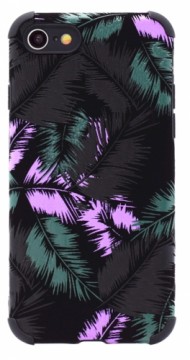 Fusion Accessories Fusion leaves case silikona aizsargapvalks Samsung A726 | A725 Galaxy A72 | A72 5G melns - violets