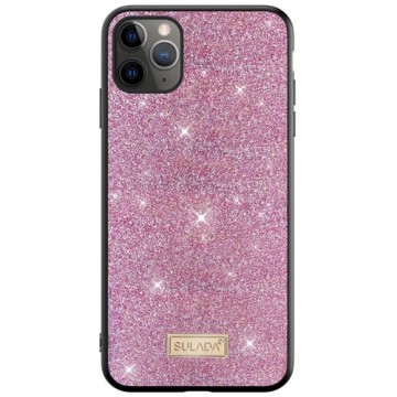 Sulada dazzling case izturīgs silikona aizsargapvalks Apple iPhone 12 Pro Max violets