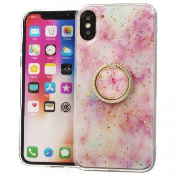 Fusion Accessories Fusion Marble Ring Back Case Silikona Aizsargapvalks Apple iPhone 12 Mini Rozā